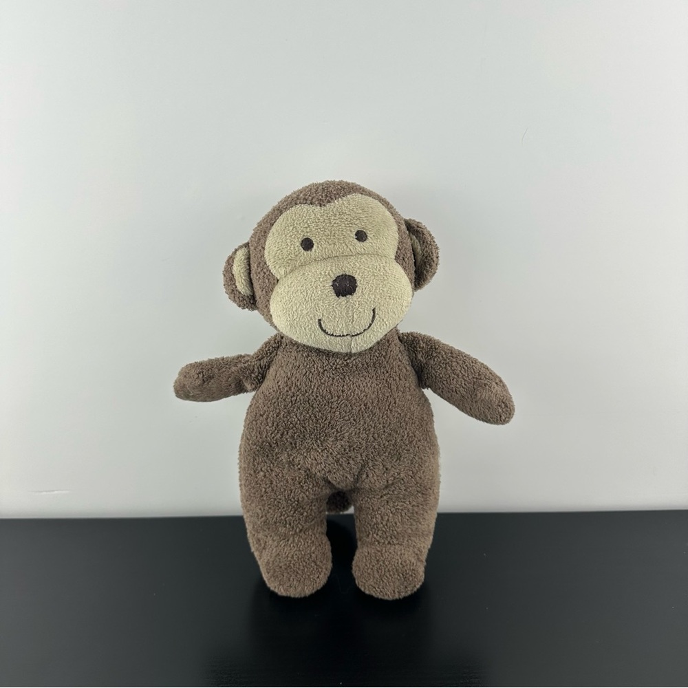 Carter's Baby Brown Monkey Plush Stuffed Animal Rattle Toy 10” 61230